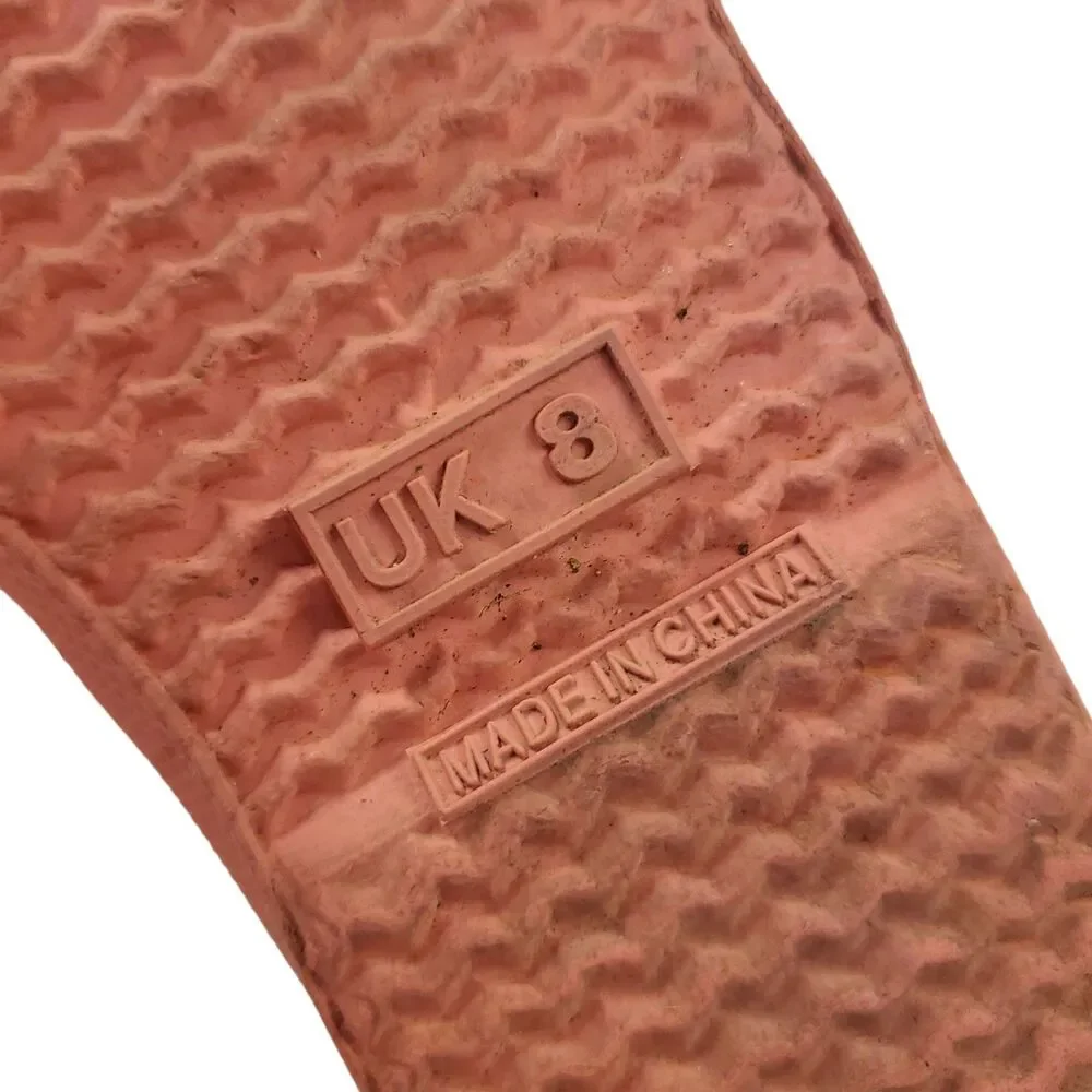 HUNTER Boots KIDS Girls Size UK 8 US 10 Pink Rain Rubber Pull On Waterproof